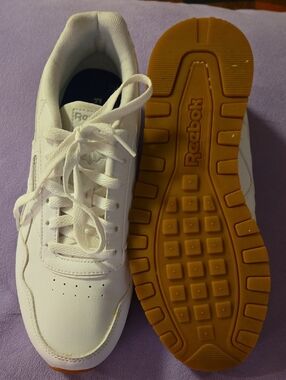 Reebok White Sneakers with Gum Outsole